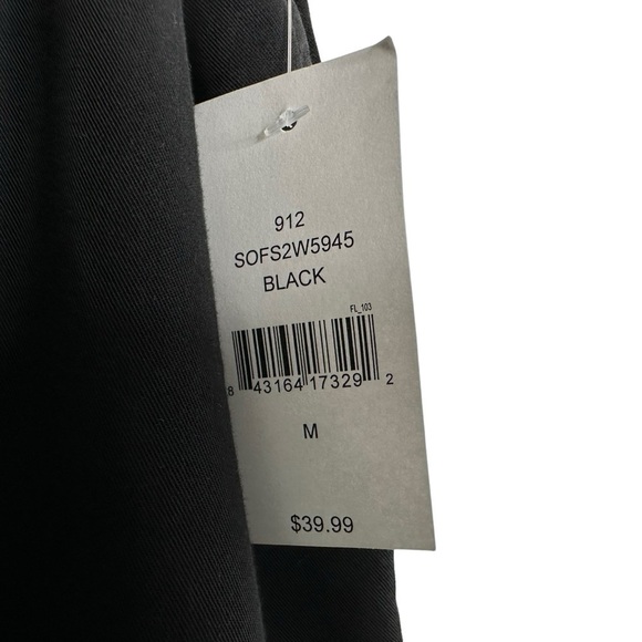 Saks Fifth Avenue Womens Tie Waist Ruffle Hem Shorts Size Medium Black Lyocell - Picture 4 of 6